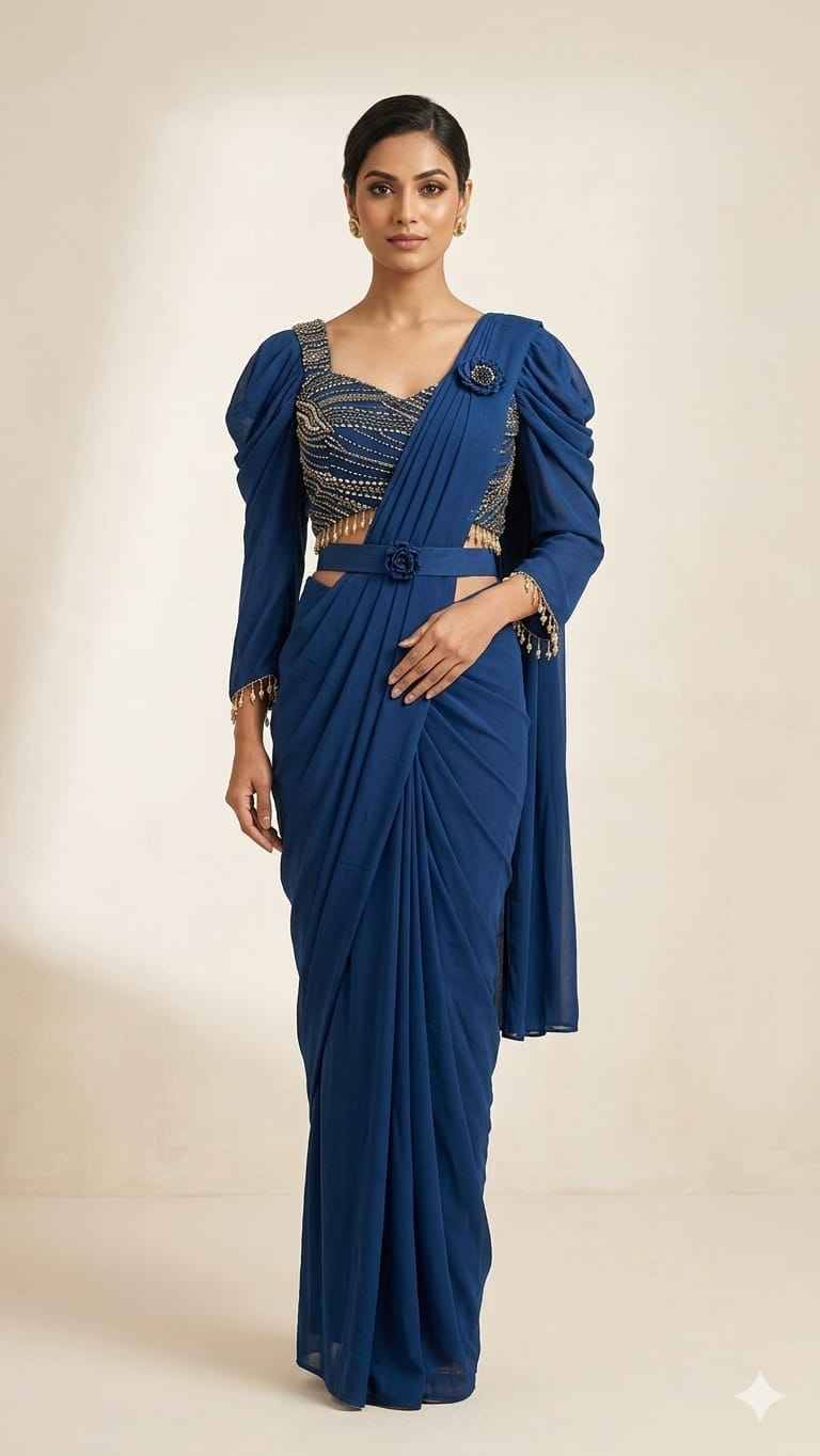 T404 By Amoha Trendz Indian Traditional Wear Collection Beautiful Stylish Fancy Colorful Party Wear & Occasional Wear Fancy Sarees At Wholesale Price